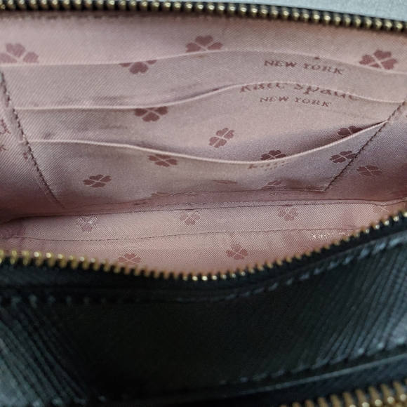 kate spade New York Mila Double Zip Leather Crossbody Bag, Black - Picture 13 of 16